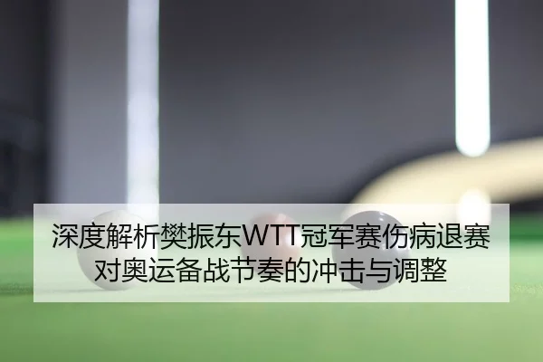 深度解析樊振东WTT冠军赛伤病退赛对奥运备战节奏的冲击与调整